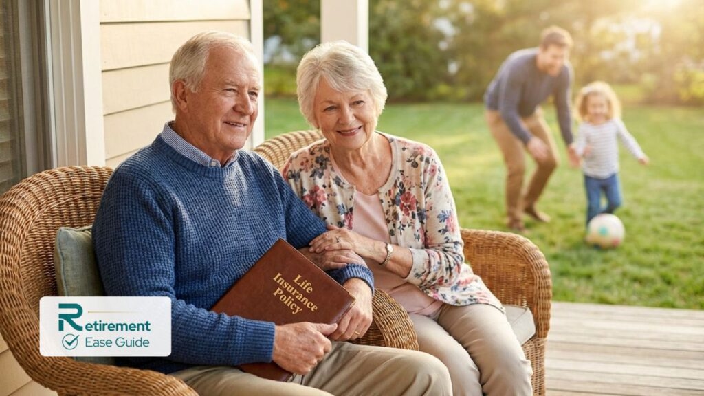 Senior couple feeling relieved after securing the best life insurance policy for seniors in 2026.