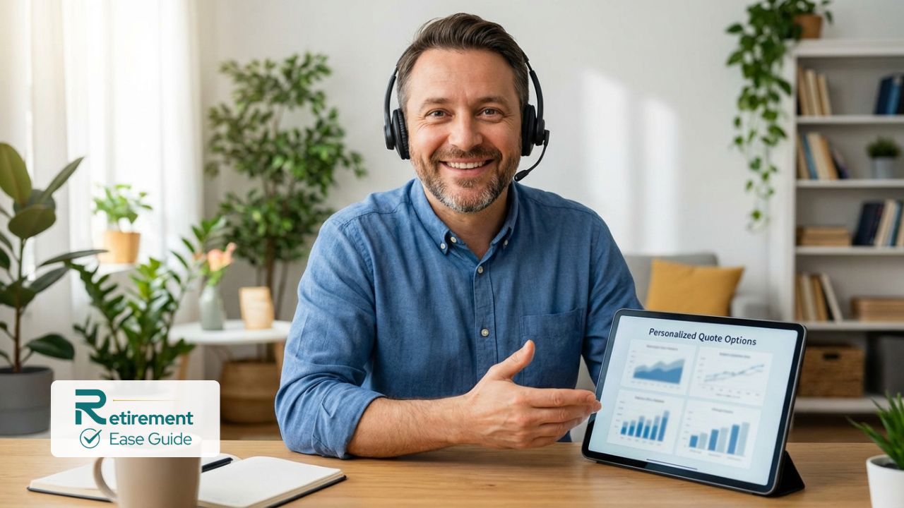 Professional life insurance specialist ready to provide personalized quotes for seniors.