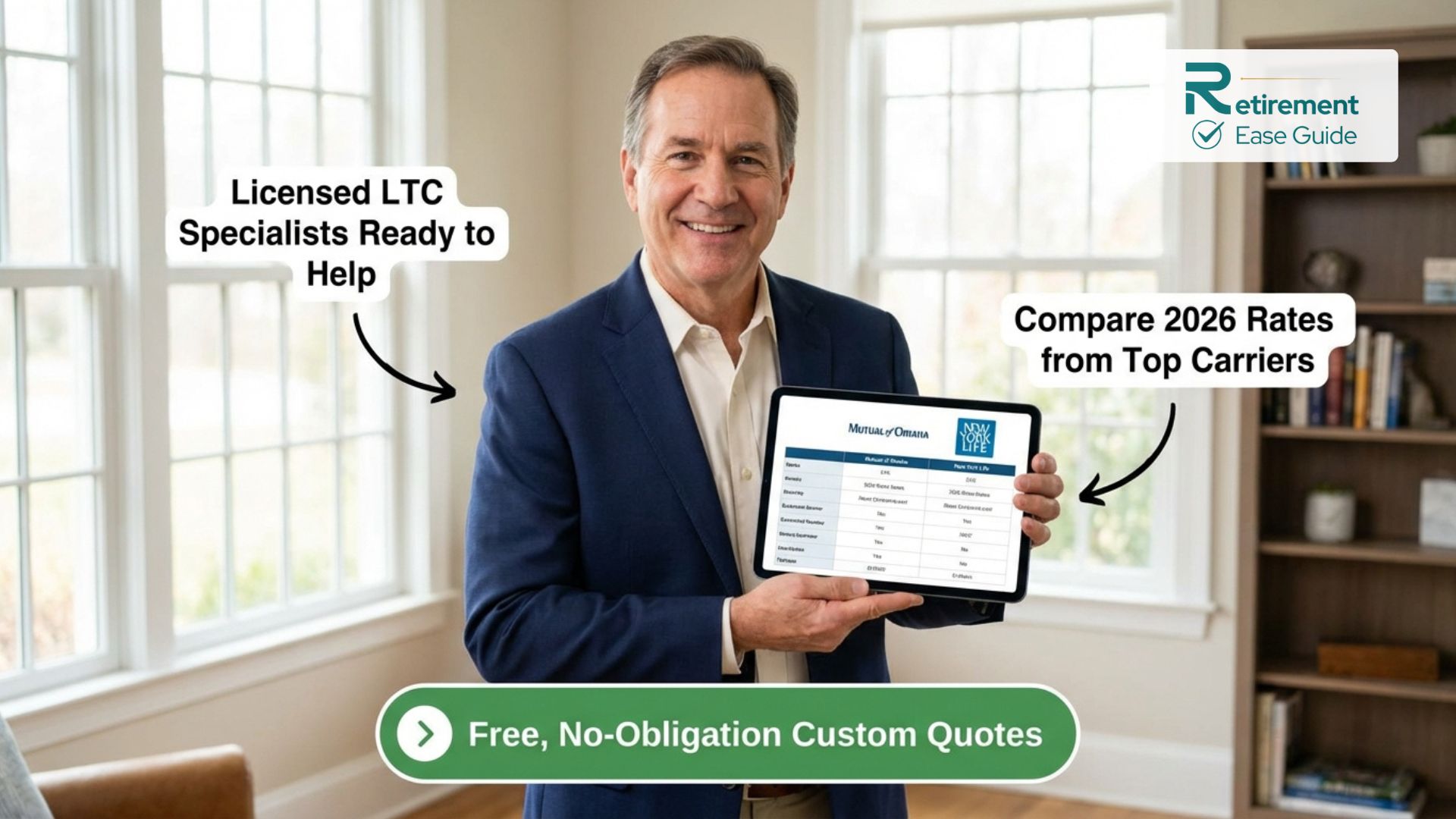 A professional insurance specialist offering a personalized long-term care insurance quote and guidance.