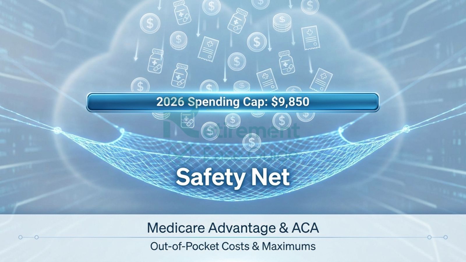 Conceptual image of out-of-pocket maximum spending caps in 2026 health plans.