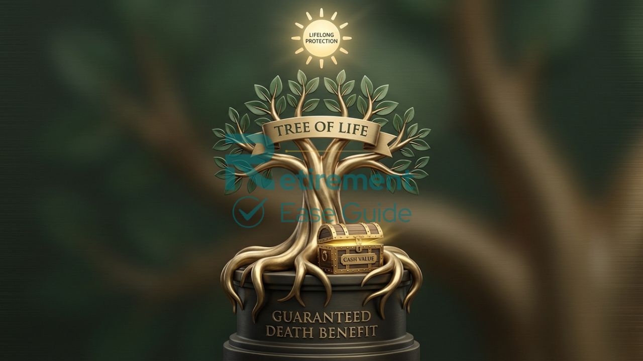 Conceptual image of whole life insurance for seniors showing cash value and permanent coverage.