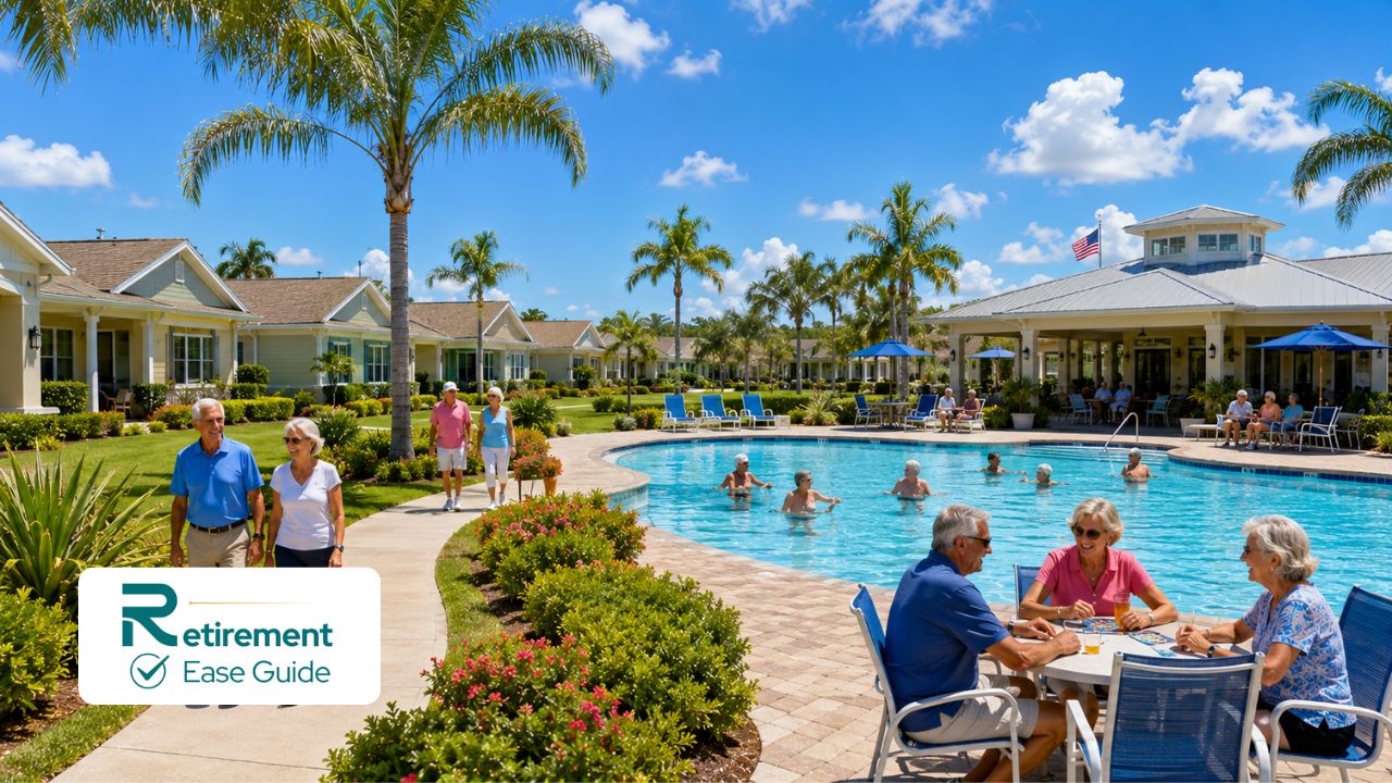 Attractive affordable 55+ community in Florida with homes and resort-style amenities