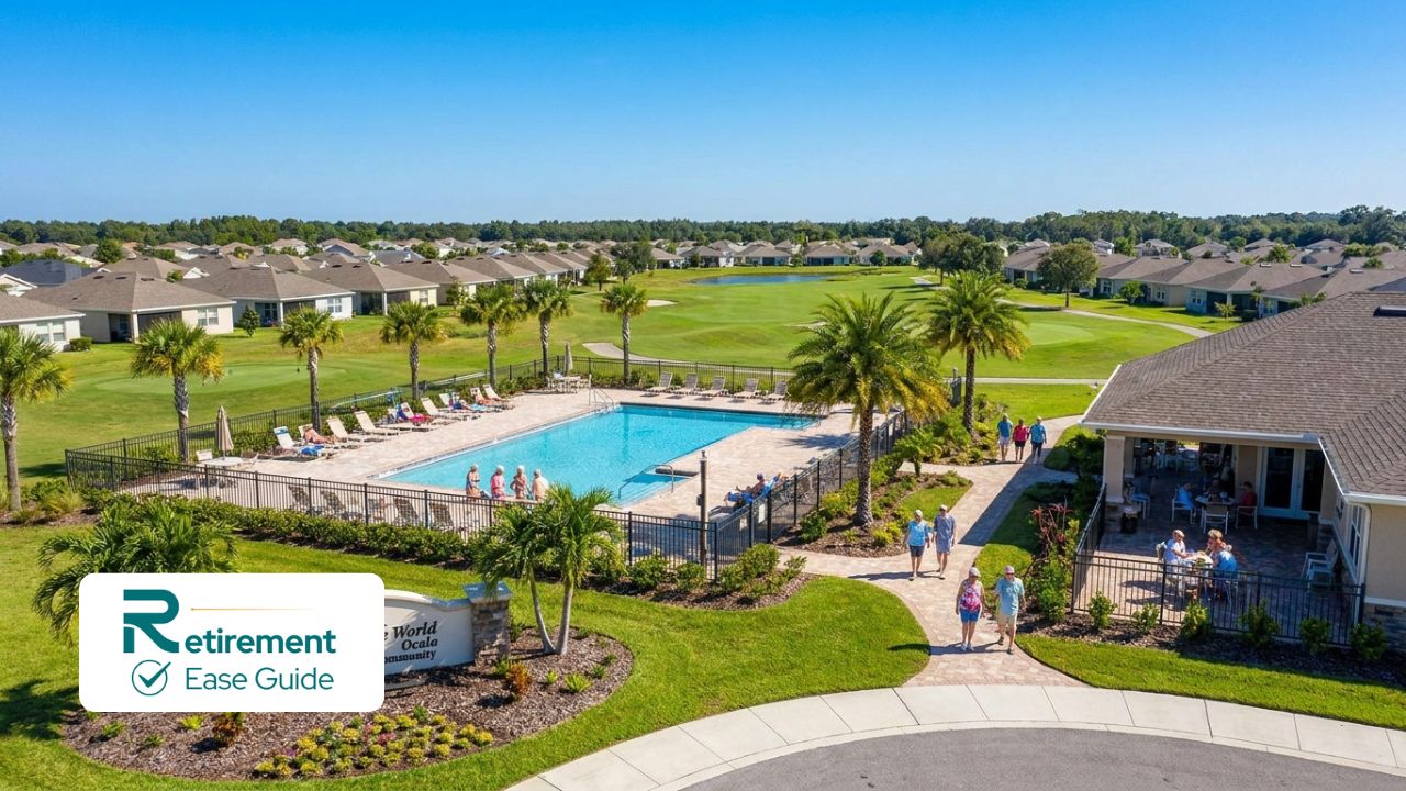 Affordable 55+ retirement community in Ocala Florida with golf course and pool