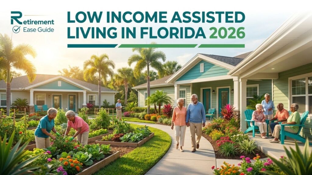 Comfortable and welcoming affordable assisted living community in Florida with happy seniors
