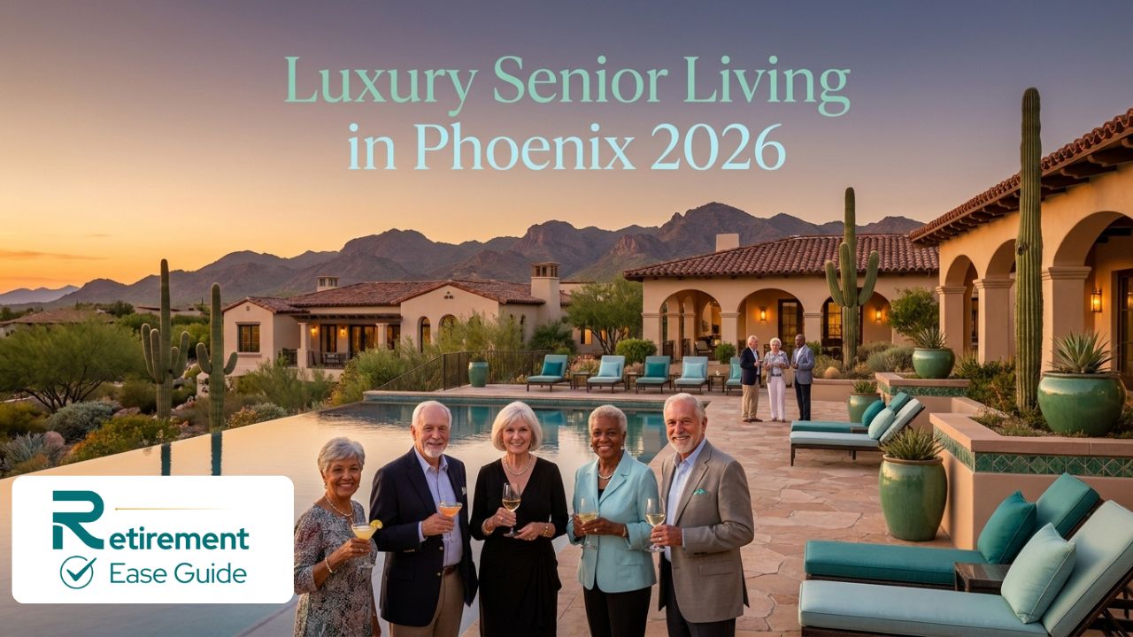Stunning luxury senior living community in Scottsdale Phoenix Arizona with desert views